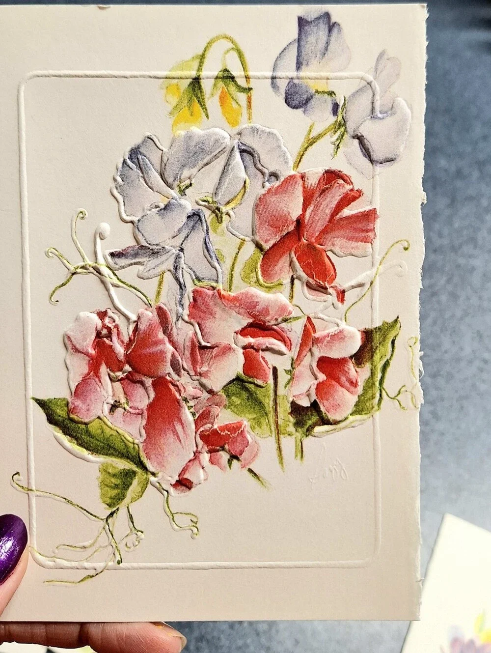Rozy Brandwayn Springfield, Or Vintage Limited Edition Signed 3D Floral Card Set
